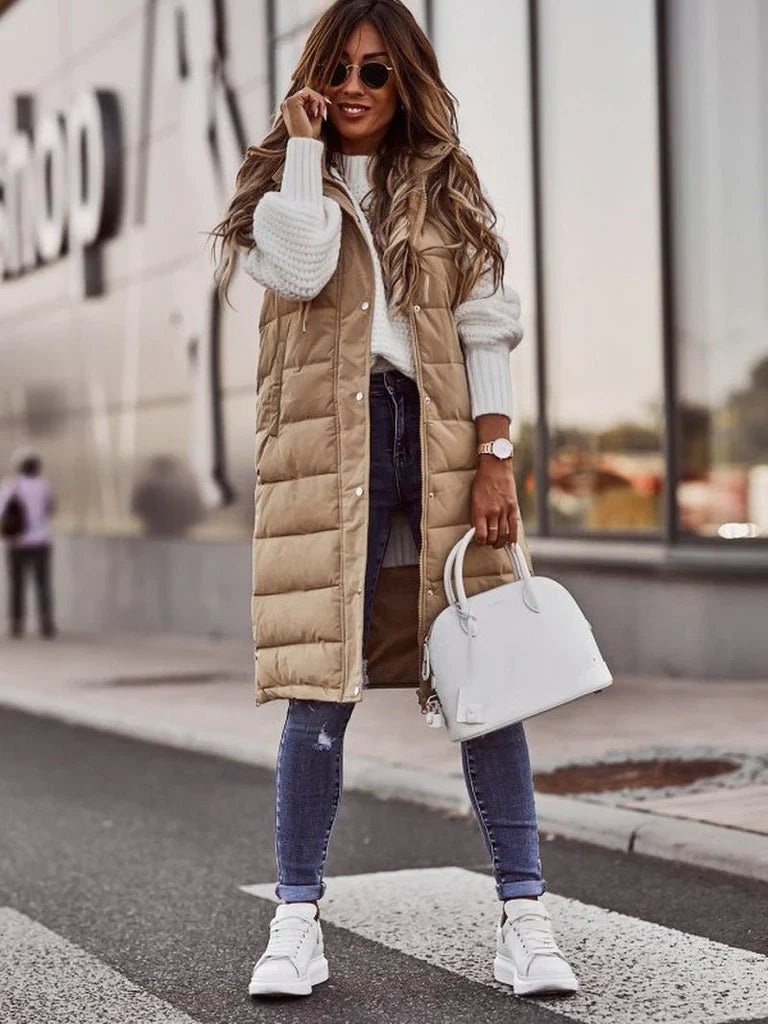 Hillary - Gilet Long Matelassé