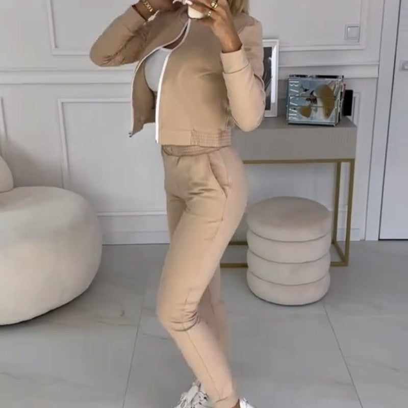 Domenica - Ensemble de survêtement zippé pour femmes en 3 pièces