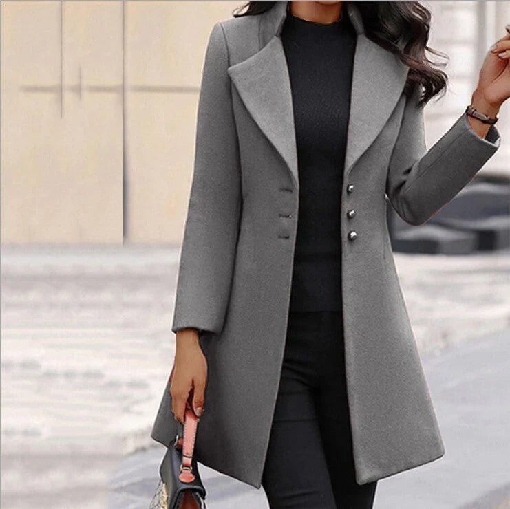 Ibona - Manteau Long Élégant
