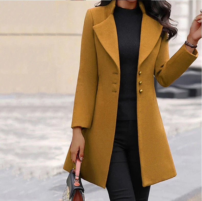 Ibona - Manteau Long Élégant